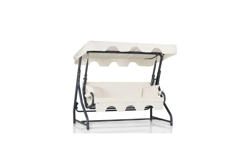 Trädgårds Trippel Gungstol Gowanda (200 x 165 x 110 cm) Vit, Vit