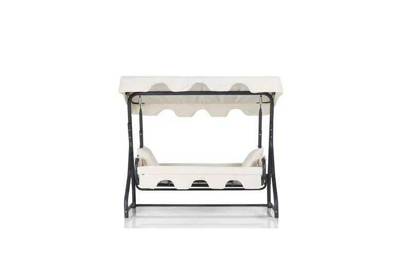 Trädgårds Trippel Gungstol Gowanda (200 x 165 x 110 cm) Vit - Vit - Utemöbler - Utesoffa - Hammock