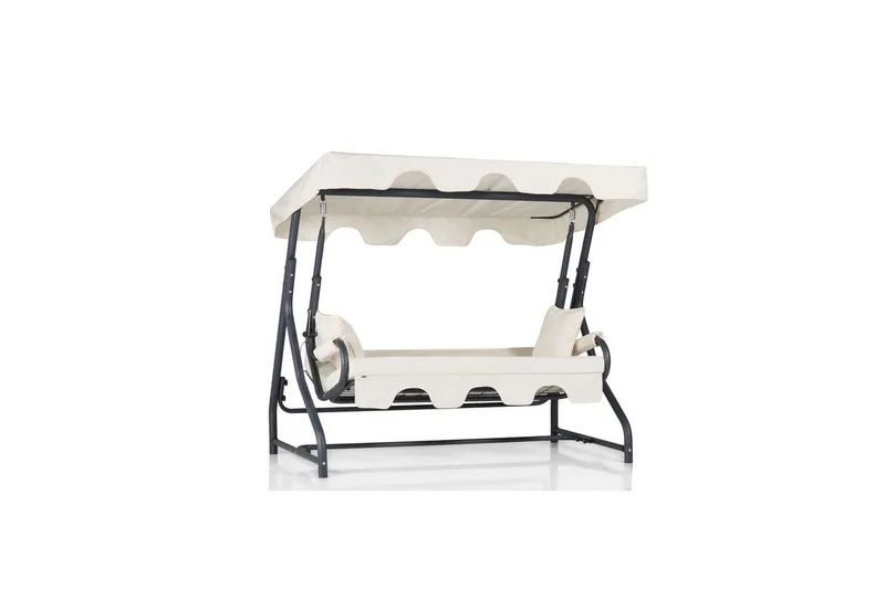 Trädgårds Trippel Gungstol Gowanda (200 x 165 x 110 cm) Vit - Vit - Utemöbler - Utesoffa - Hammock