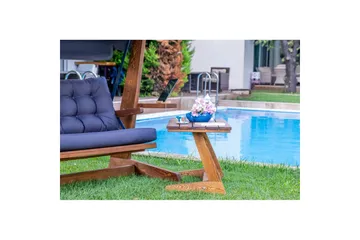 Trädgårds Trippel Gungstol Viva Antracit - Antracit, 237 x 100 x 175 cm - Utemöbler - Utesoffa - Hängsoffa