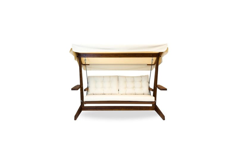 Trädgårds Trippel Gungstol Viva Beige - Beige, 237 x 100 x 175 cm - Utemöbler - Utesoffa - Hängsoffa