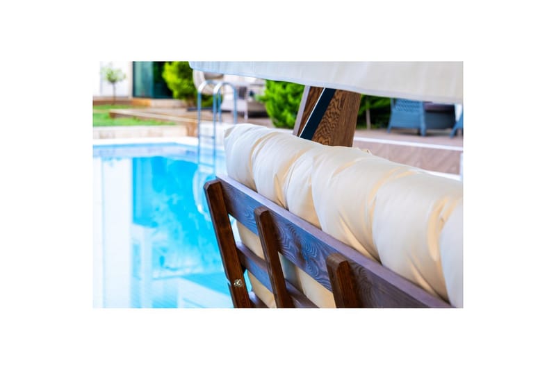 Trädgårds Trippel Gungstol Viva Beige Beige - Beige, 220 x 100 x 175 cm - Utemöbler - Utesoffa - Hängsoffa