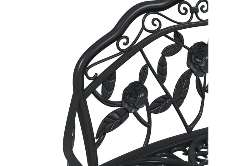 Trädgårdsbänk 100 cm gjuten aluminium svart - Svart - Utemöbler - Utesoffa - Trädgårdsbänk & utebänk