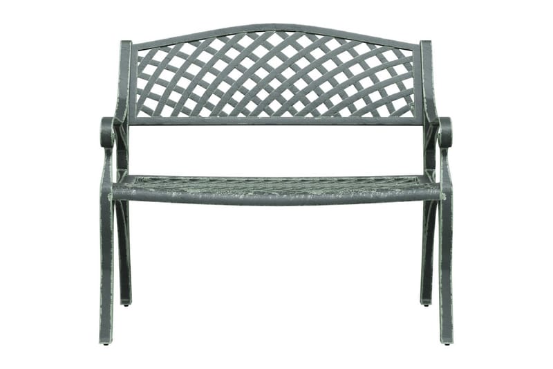 Trädgårdsbänk 102 cm gjuten aluminium grön - Grön - Utemöbler - Utesoffa - Trädgårdsbänk & utebänk