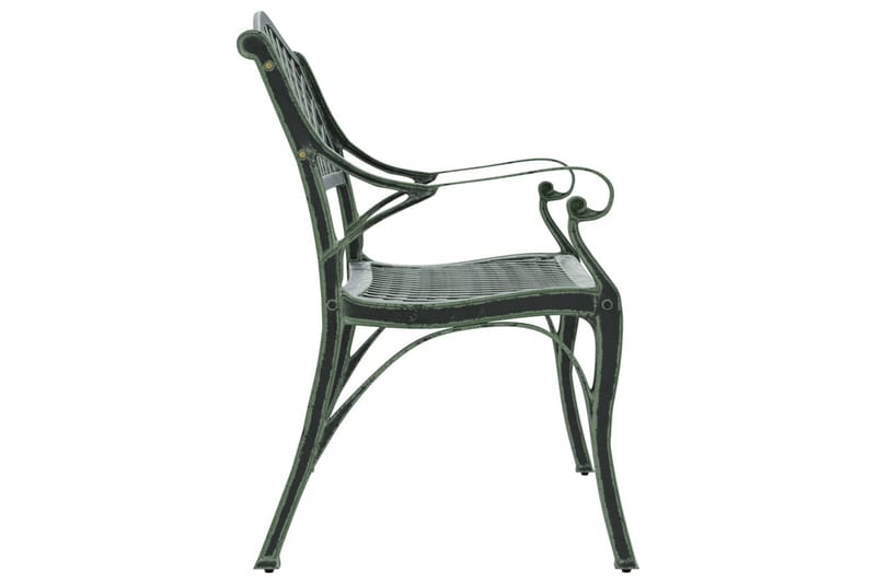 Trädgårdsbänk 102 cm gjuten aluminium grön - Grön - Utemöbler - Utesoffa - Trädgårdsbänk & utebänk