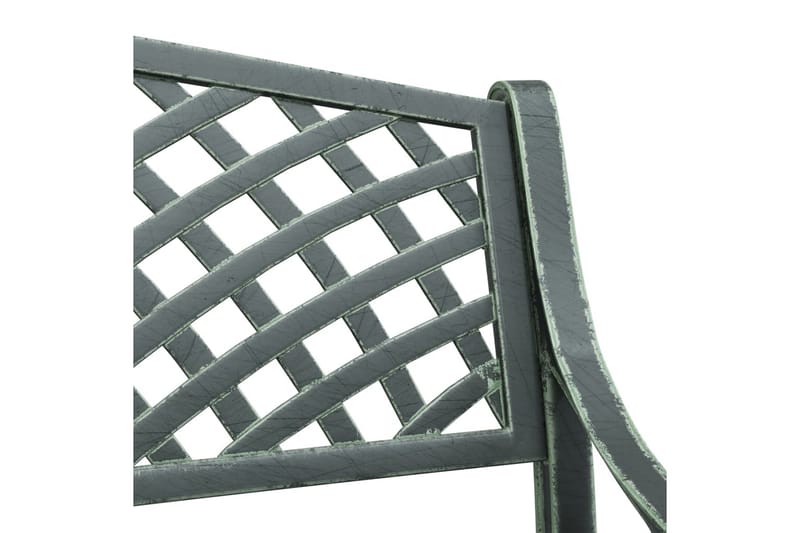 Trädgårdsbänk 102 cm gjuten aluminium grön - Grön - Utemöbler - Utesoffa - Trädgårdsbänk & utebänk