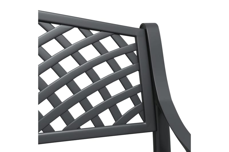 Trädgårdsbänk 102 cm gjuten aluminium svart - Svart - Utemöbler - Utesoffa - Trädgårdsbänk & utebänk