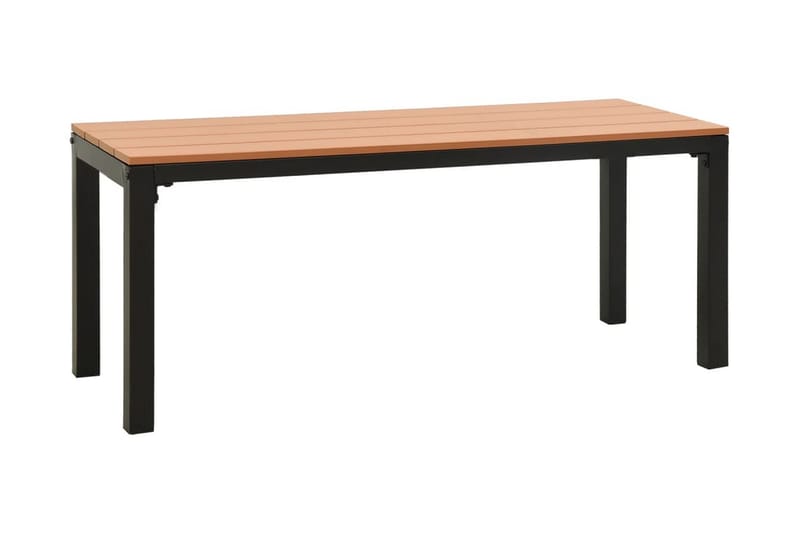 Trädgårdsbänk 110 cm stål och WPC brun och svart - Brun - Utemöbler - Utesoffa - Trädgårdsbänk & utebänk