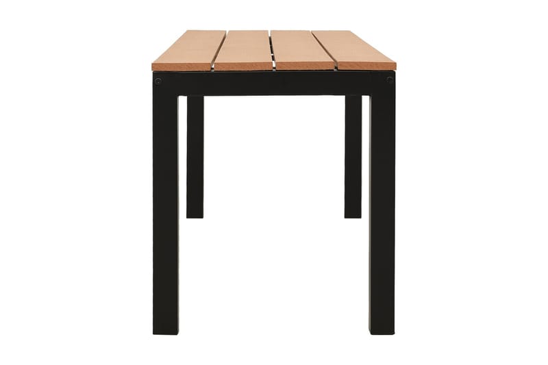 Trädgårdsbänk 110 cm stål och WPC brun och svart - Brun - Utemöbler - Utesoffa - Trädgårdsbänk & utebänk