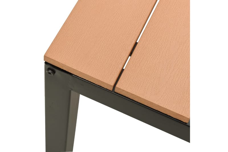 Trädgårdsbänk 110 cm stål och WPC brun och svart - Brun - Utemöbler - Utesoffa - Trädgårdsbänk & utebänk
