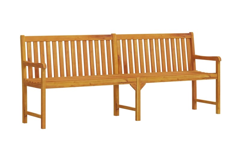 Trädgårdsbänk 219 cm massivt akaciaträ - Brun - Utemöbler - Utesoffa - Trädgårdsbänk & utebänk