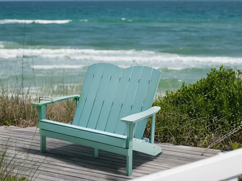 Trädgårdsbänk Adirondack 125 cm - Blå - Utemöbler - Utesoffa - Trädgårdsbänk & utebänk