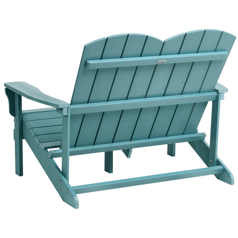 Trädgårdsbänk Adirondack 125 cm - Blå - Utemöbler - Utesoffa - Trädgårdsbänk & utebänk