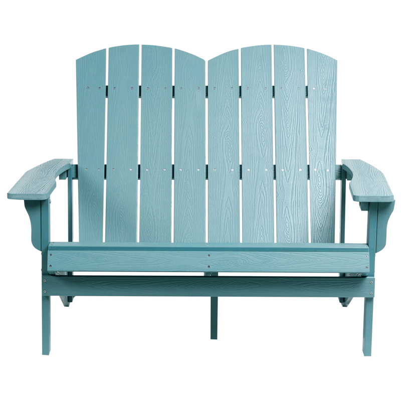 Trädgårdsbänk Adirondack 125 cm - Blå - Utemöbler - Utesoffa - Trädgårdsbänk & utebänk