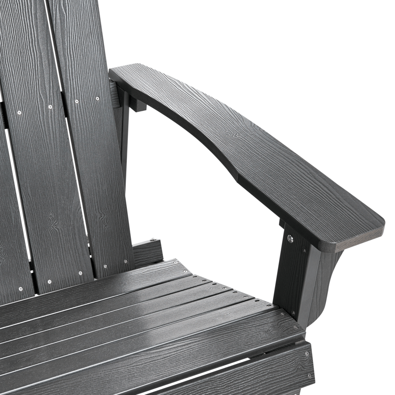 Trädgårdsbänk Adirondack 125 cm - Grå - Utemöbler - Utesoffa - Trädgårdsbänk & utebänk