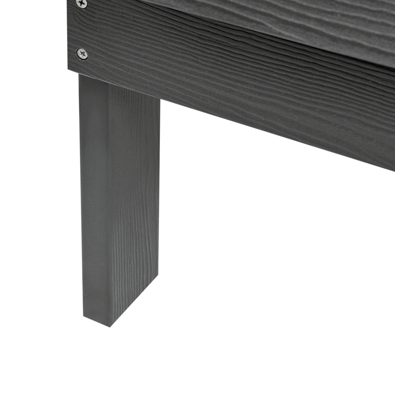 Trädgårdsbänk Adirondack 125 cm - Grå - Utemöbler - Utesoffa - Trädgårdsbänk & utebänk