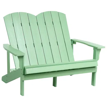 Trädgårdsbänk Adirondack 125 cm - Grön - Utemöbler - Utesoffa - Trädgårdsbänk & utebänk