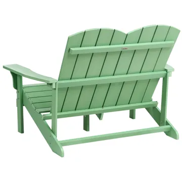 Trädgårdsbänk Adirondack 125 cm - Grön - Utemöbler - Utesoffa - Trädgårdsbänk & utebänk