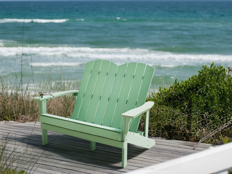 Trädgårdsbänk Adirondack 125 cm - Grön - Utemöbler - Utesoffa - Trädgårdsbänk & utebänk