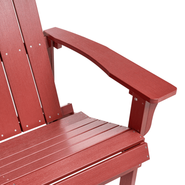 Trädgårdsbänk Adirondack 125 cm - Röd - Utemöbler - Utesoffa - Trädgårdsbänk & utebänk