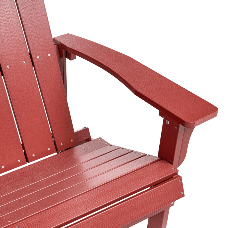 Trädgårdsbänk Adirondack 125 cm - Röd - Utemöbler - Utesoffa - Trädgårdsbänk & utebänk