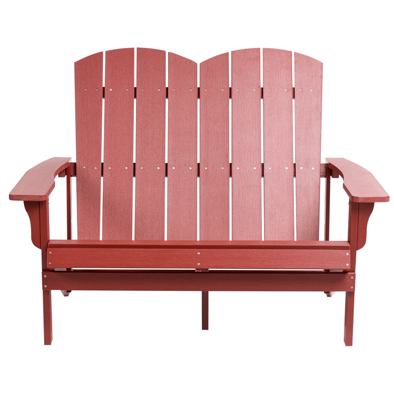 Trädgårdsbänk Adirondack 125 cm - Röd - Utemöbler - Utesoffa - Trädgårdsbänk & utebänk