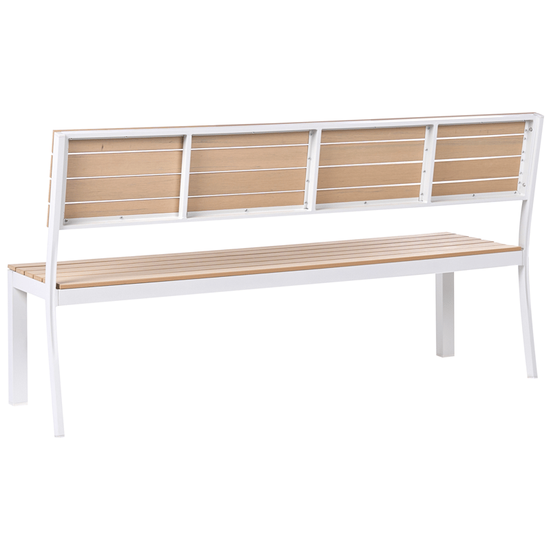 Trädgårdsbänk Como 174 cm - Beige/Vit - Utemöbler - Utesoffa - Trädgårdsbänk & utebänk