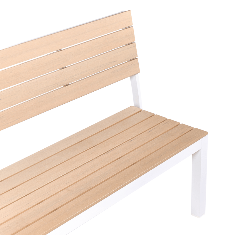 Trädgårdsbänk Como 174 cm - Beige/Vit - Utemöbler - Utesoffa - Trädgårdsbänk & utebänk