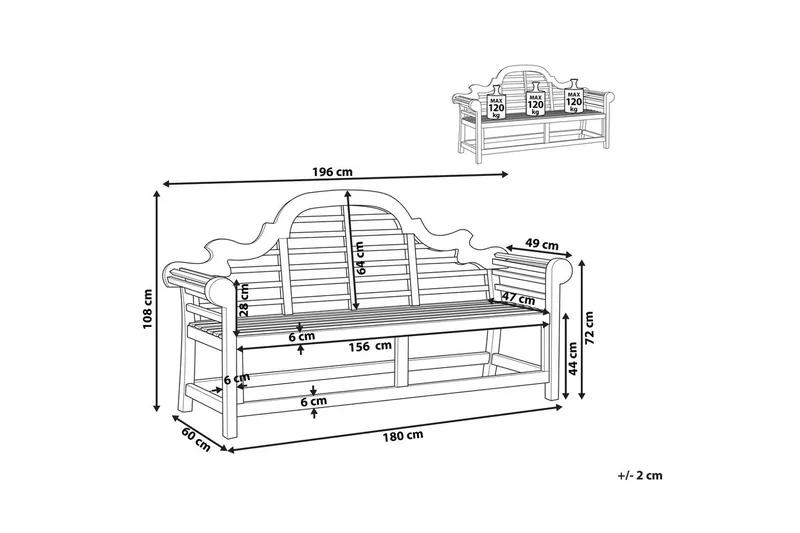 Trädgårdsbänk Marlboro - Utemöbler - Utesoffa - Trädgårdsbänk & utebänk
