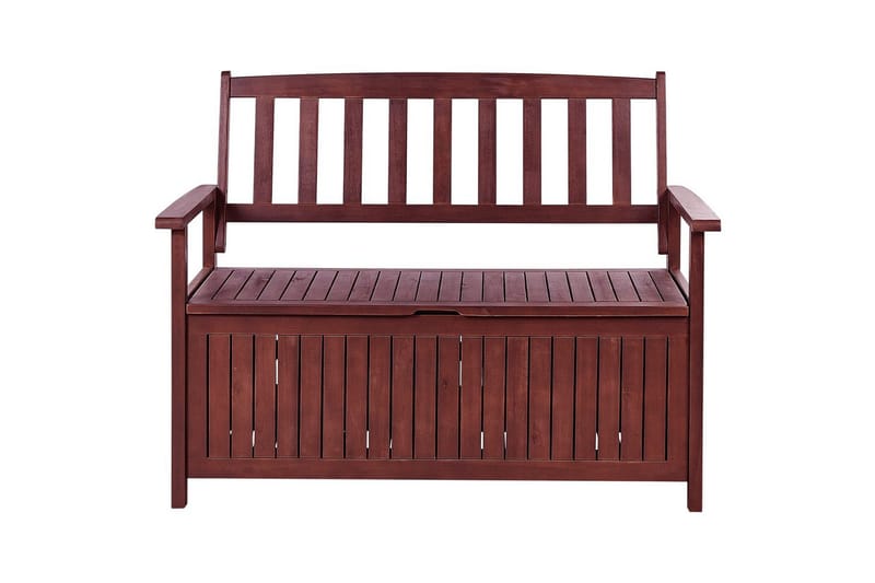 Trädgårdsbänk med dyna Sovana Rödaktigt brun/grått, 120 cm - Rödaktigt brun/grått, 120 cm - Utemöbler - Utesoffa - Trädgårdsbänk & utebänk