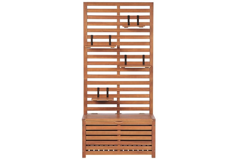 Trädgårdsbänk med väggpanel Matino, undefined