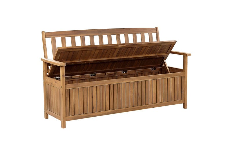 Trädgårdsbänk Sovana Ljus trä - Ljus trä - Utemöbler - Utesoffa - Trädgårdsbänk & utebänk