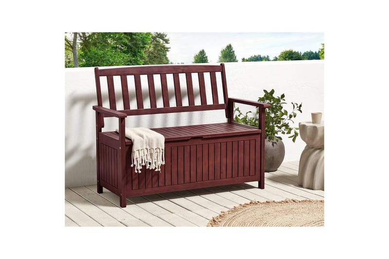 Trädgårdsbänk Sovana Rödaktigt brun - Rödaktigt brun - Utemöbler - Utesoffa - Trädgårdsbänk & utebänk