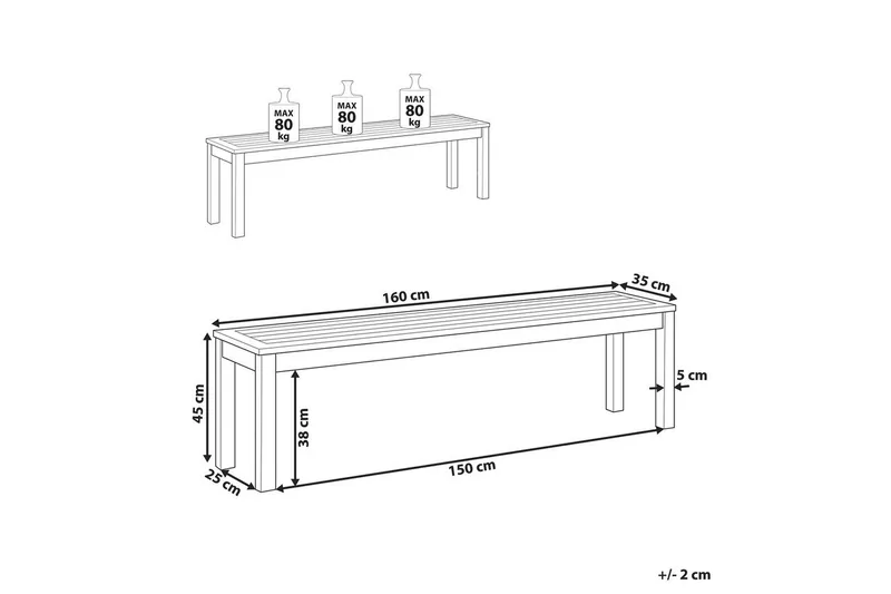 Trädgårdsbänk Tuscania - Utemöbler - Utesoffa - Trädgårdsbänk & utebänk