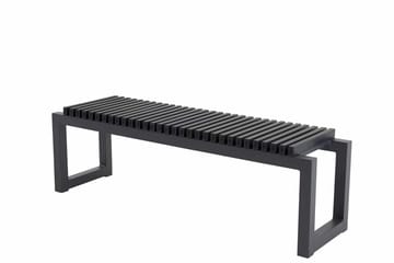 Athena Bänk Utomhus 140 cm - Svart - Utemöbler - Utesoffa - Trädgårdsbänk & utebänk
