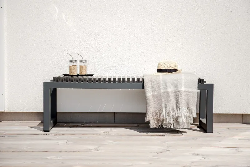 Athena Bänk Utomhus 140 cm, Svart