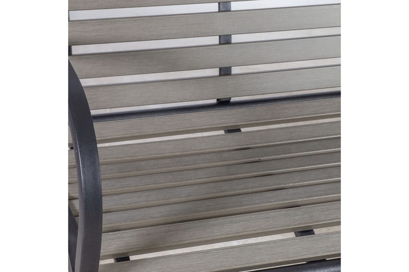 Bänk Utomhus Viola 120x59xh80 cm Polywood Grå - Utemöbler - Utesoffa - Trädgårdsbänk & uteb�änk