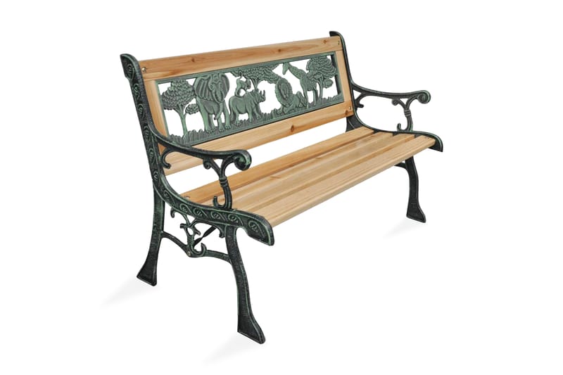 Barnbänk Utomhus 84 cm trä - Brun - Utemöbler - Utesoffa - Trädgårdsbänk & utebänk