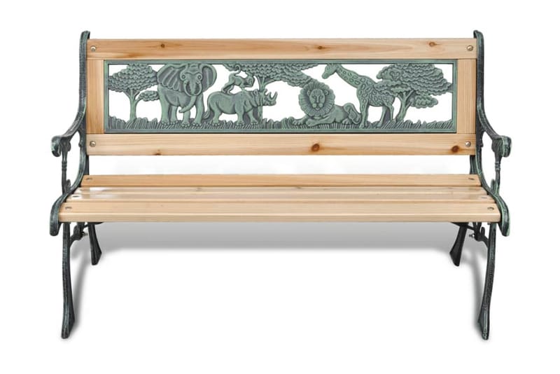 Barnbänk Utomhus 84 cm trä - Brun - Utemöbler - Utesoffa - Trädgårdsbänk & utebänk