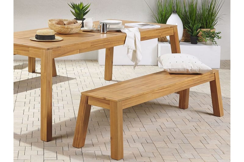 Coteto 3-sits Sittbänk Utomhus 160 cm - Akacia - Utemöbler - Utesoffa - Trädgårdsbänk & utebänk