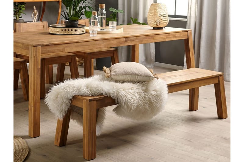 Coteto 3-sits Sittbänk Utomhus 160 cm - Akacia - Utemöbler - Utesoffa - Trädgårdsbänk & utebänk