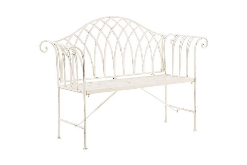 Estadilla Trädgårdsbänk - Vit - Utemöbler - Utesoffa - Trädgårdsbänk & utebänk
