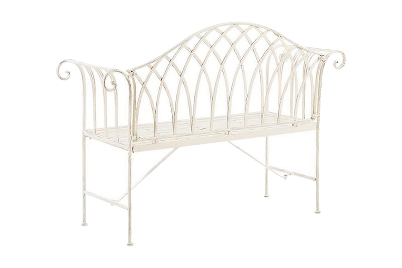Estadilla Trädgårdsbänk - Vit - Utemöbler - Utesoffa - Trädgårdsbänk & utebänk