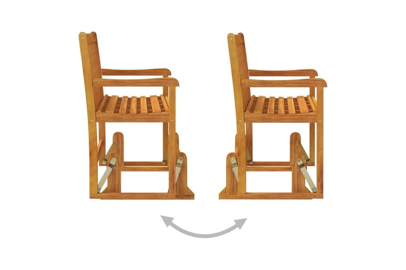 GungBänk Utomhus 110 cm massivt akaciaträ - Brun - Utemöbler - Utesoffa - Trädgårdsbänk & utebänk