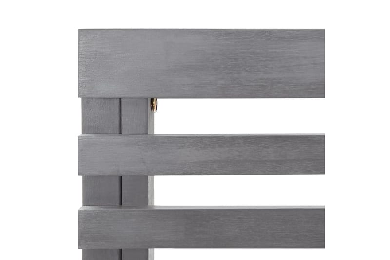 HörnBänk Utomhus grå 140 cm massivt akaciaträ - Grå - Utemöbler - Utesoffa - Trädgårdsbänk & utebänk