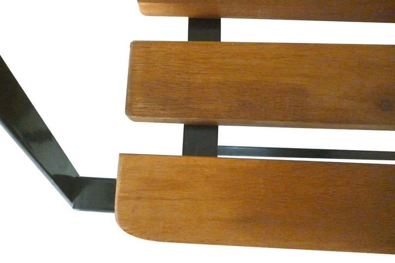 Hopfällbar Trädgårdsbänk 112 cm massivt akaciaträ - Brun - Utemöbler - Utesoffa - Trädgårdsbänk & utebänk