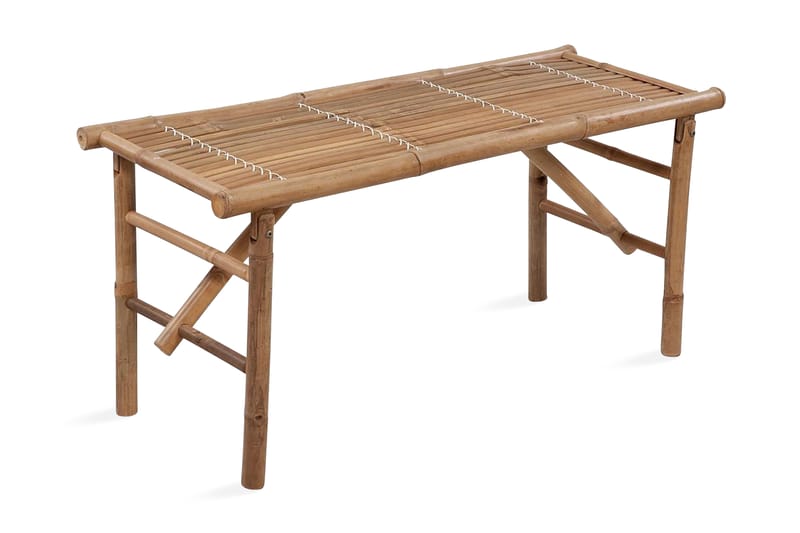 Hopfällbar Trädgårdsbänk 118 cm bambu - Brun - Utemöbler - Utesoffa - Trädgårdsbänk & utebänk