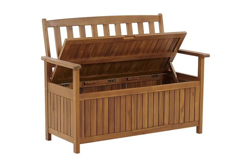 Jaraicejo Trädgårdsbänk med Förvaring - Brun - Utemöbler - Utesoffa - Trädgårdsbänk & utebänk