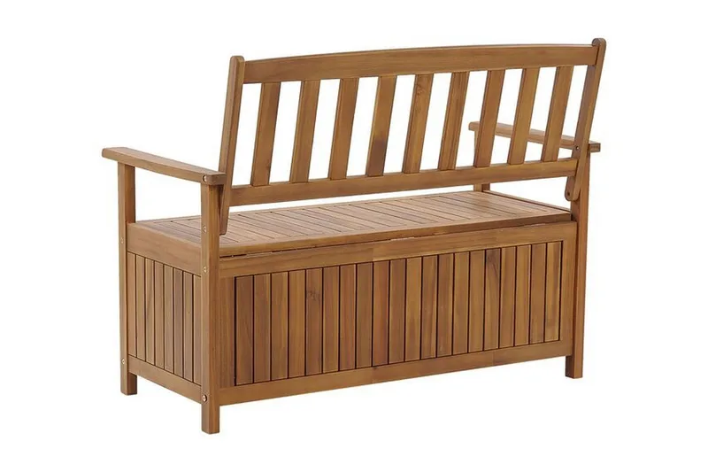 Jaraicejo Trädgårdsbänk med Förvaring - Brun - Utemöbler - Utesoffa - Trädgårdsbänk & utebänk