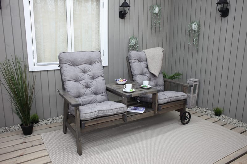 KIngdom Utebänk 177 cm - Grå - Utemöbler - Utesoffa - Trädgårdsbänk & utebänk